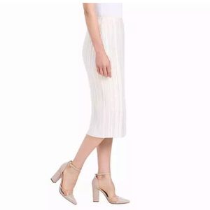 Dalia Ladies' Pleated Midi Skirt BEIGE Sz L1450348